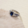 Leaf style zirconium inlaid ring for women in gold colour simple geometric design