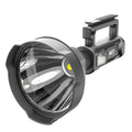 Camping rechargeable LED searchlight 25W 6600mAh ABS black W591 P70 on woodland floor