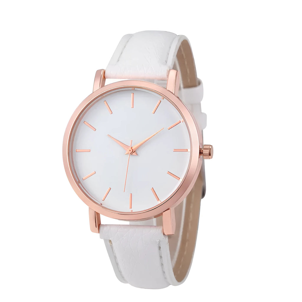 Men's square quartz watch with 35.5mm alloy case and PU leather strap in multiple colour options