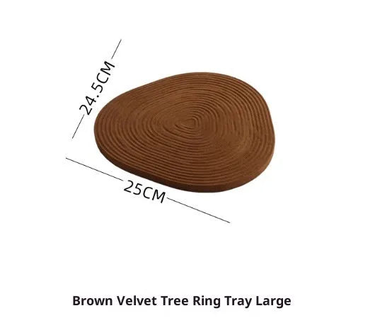 Flannel tree wheel jewellery display stand with rotating design, small size 12x11.5cm, black colour