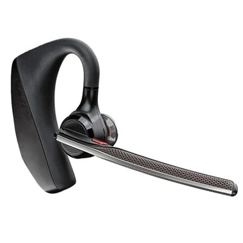Black stereo Bluetooth sports headphones with a battery display on a plastic headband.
