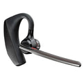Black stereo Bluetooth sports headphones with a battery display on a plastic headband.