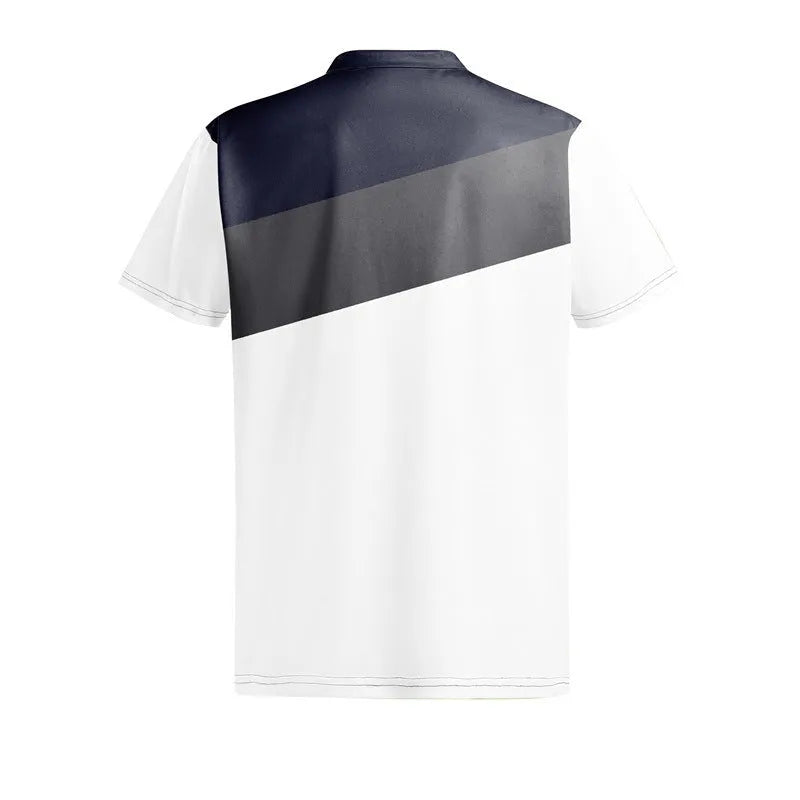 Men's loose fit short sleeve t-shirt with a 3D digital printed pattern in a solid colour.