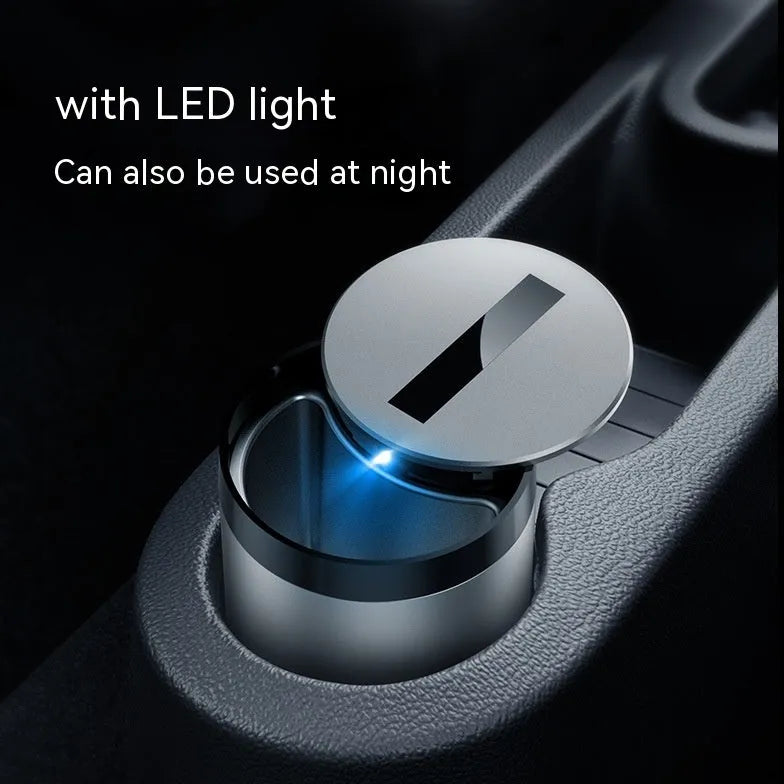 Grey intelligent induction ashtray with automatic lid for car or home use