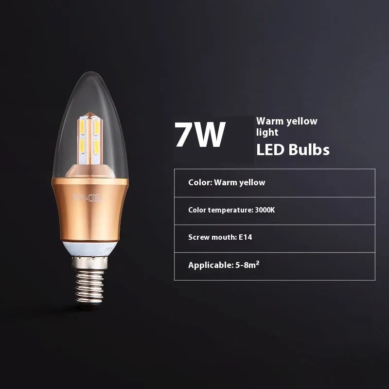 E14 E27 rechargeable LED screw bulb in 5W 7W 9W with warm white and three colour light options