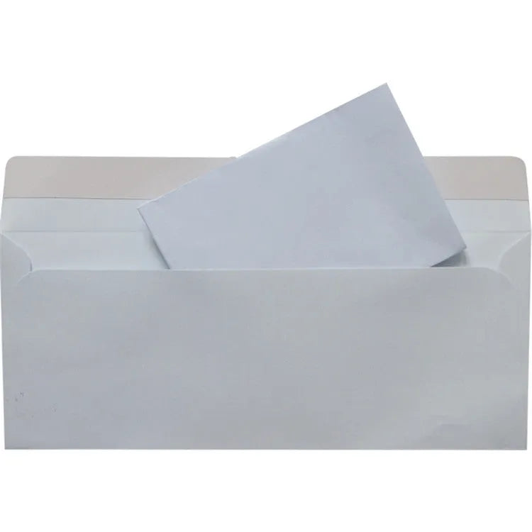 Blue anti-opening self-adhesive confidential security envelope sized 105x240mm.
