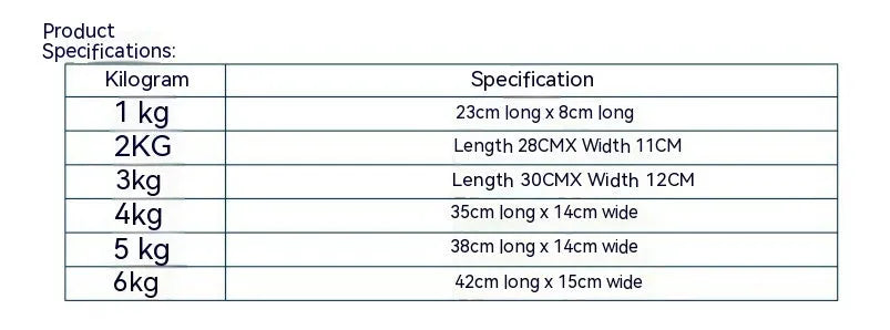 Oxford cloth legging sandbags for track and field training available in 1kg to 6kg weight options
