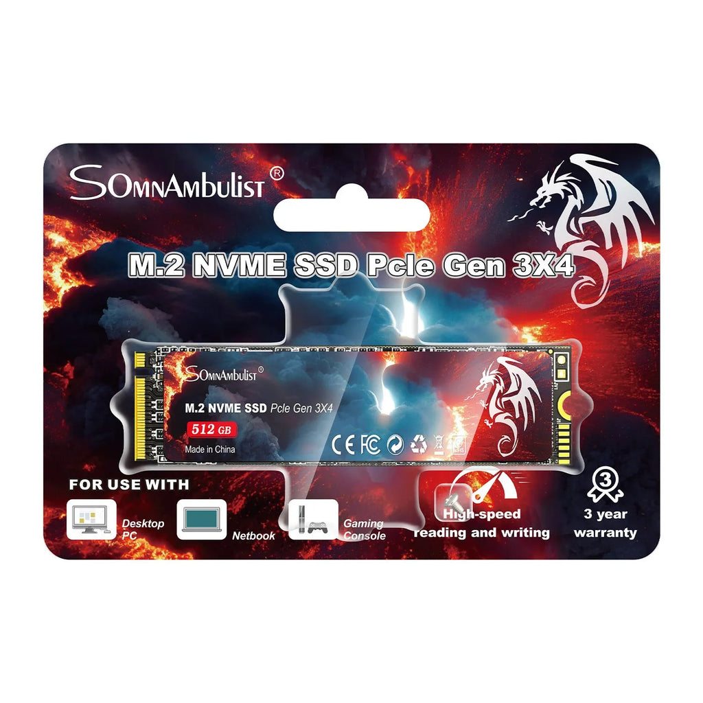 M.2 solid-state drive for desktop computers with PCIe 3.0 interface measuring 80mm long