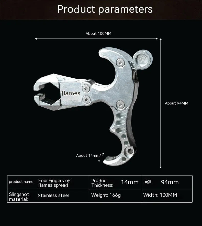 Alloy release aid with two-axis harpoon clip mechanism for fishing and archery equipment