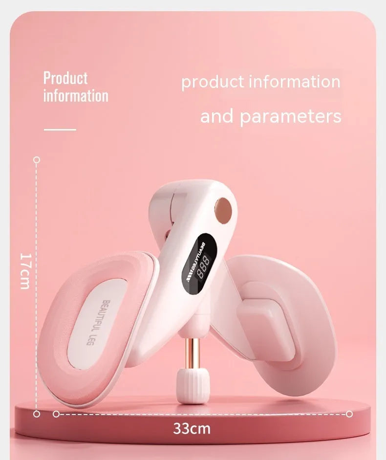 Pelvic floor muscle trainer device with electronic display, shown in grey colour option