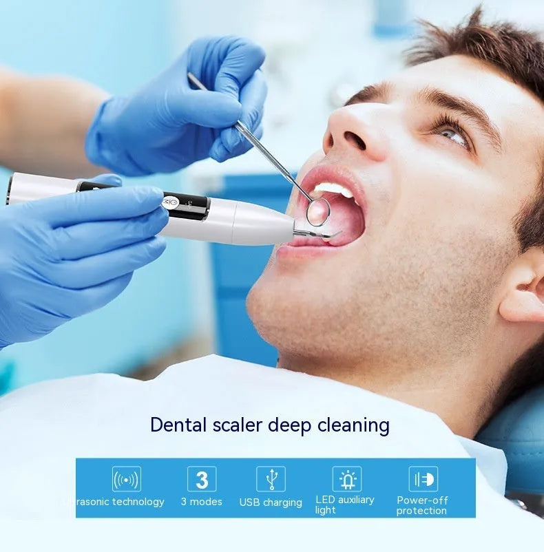 Household ultrasonic dental cleaner with camera 30KHZ black model