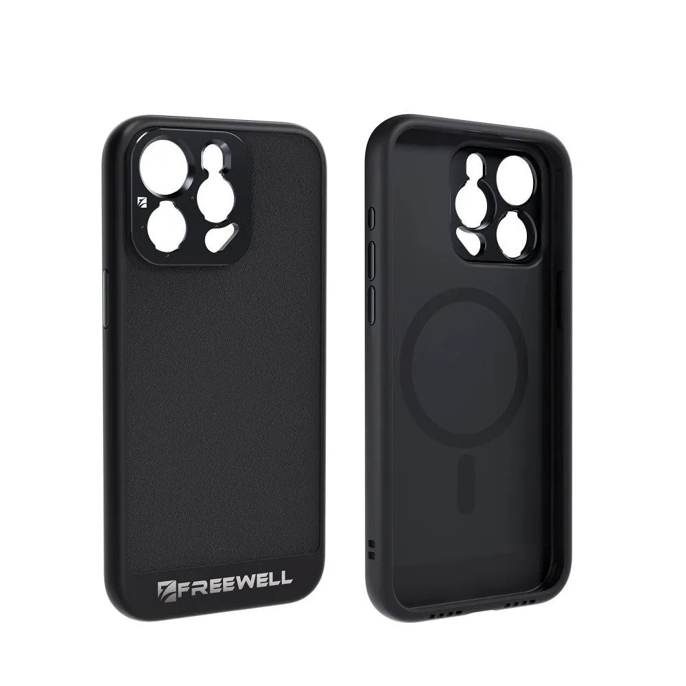 A Black protective phone case compatible with iPhone 13, 14, and 15 Pro and Pro Max models.