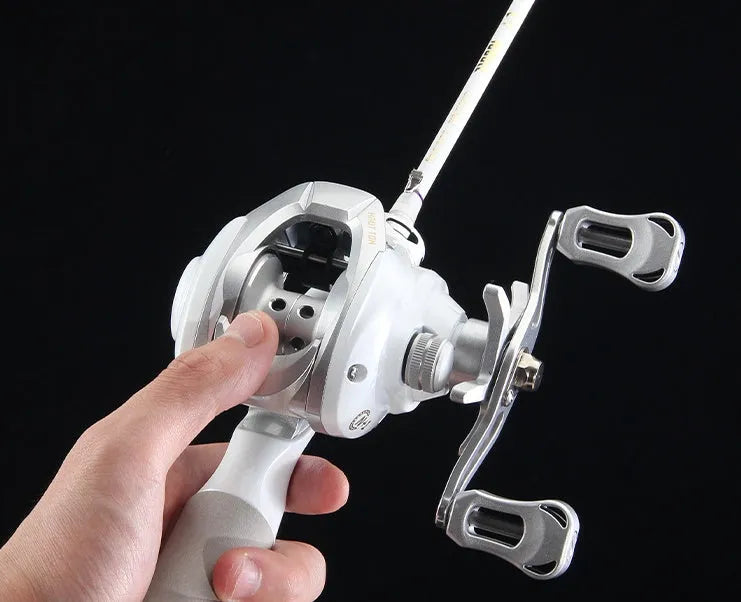 ET Drop Wheel micro bait casting fishing reel with drag system and multiple configuration options