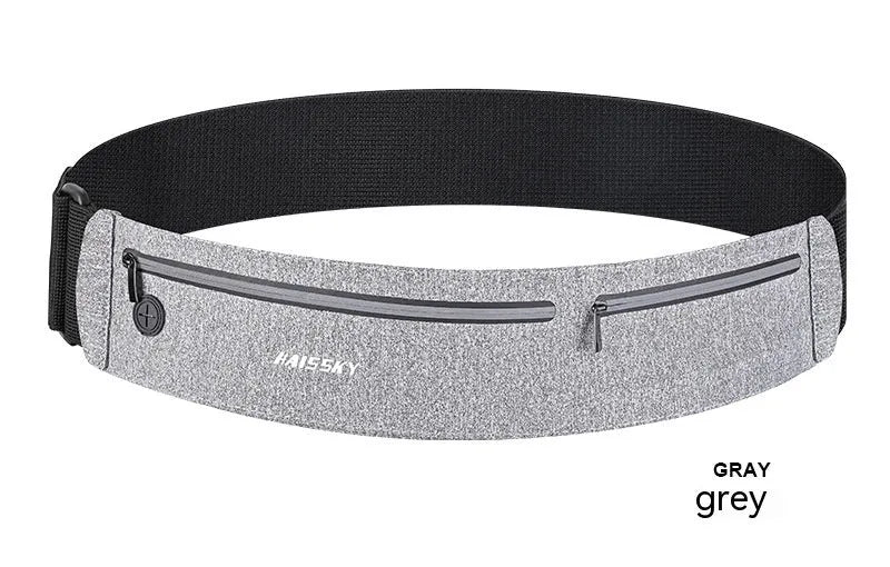 Unisex waterproof 8-inch waist bag in classic black, heather gray or camouflage crocodile for outdoor sports
