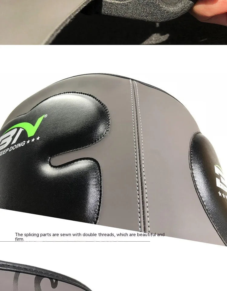 Dark grey Sanda boxing chest protection target for waist training drills.