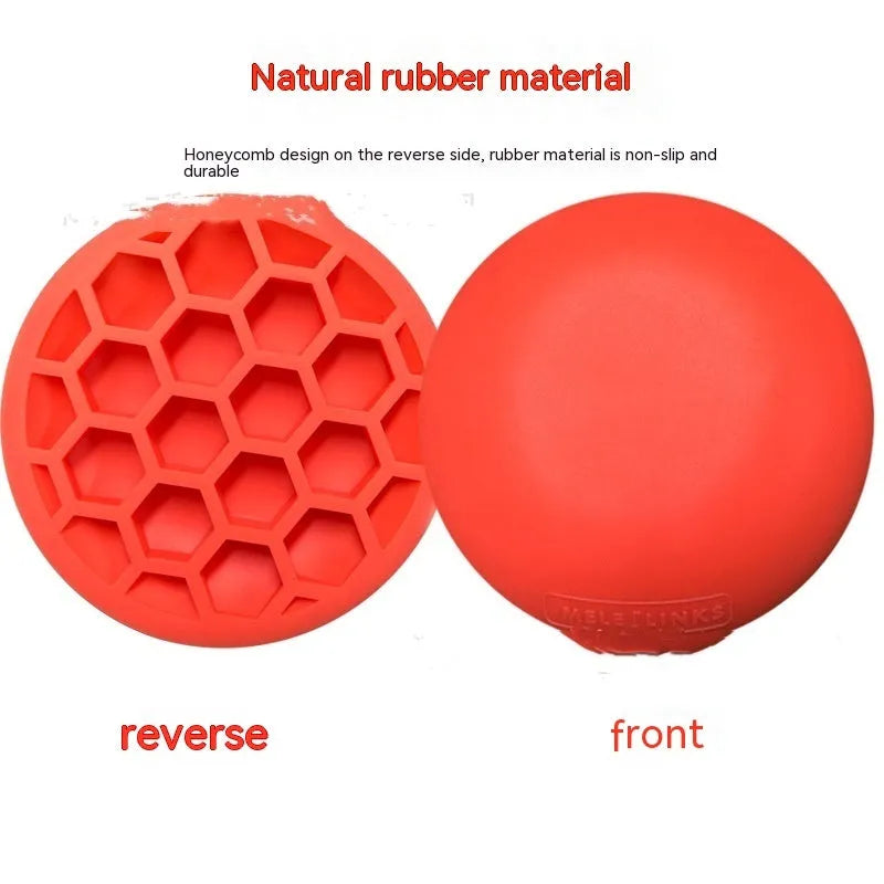 Orange golf strength training mat with natural rubber centre of gravity design for swing practice