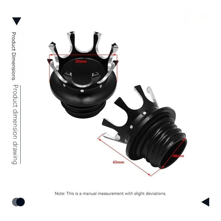Aluminium alloy fuel tank cap for Harley Davidson 883 XL1200 48 72 Soft Tail Fatty Dai Na black finish