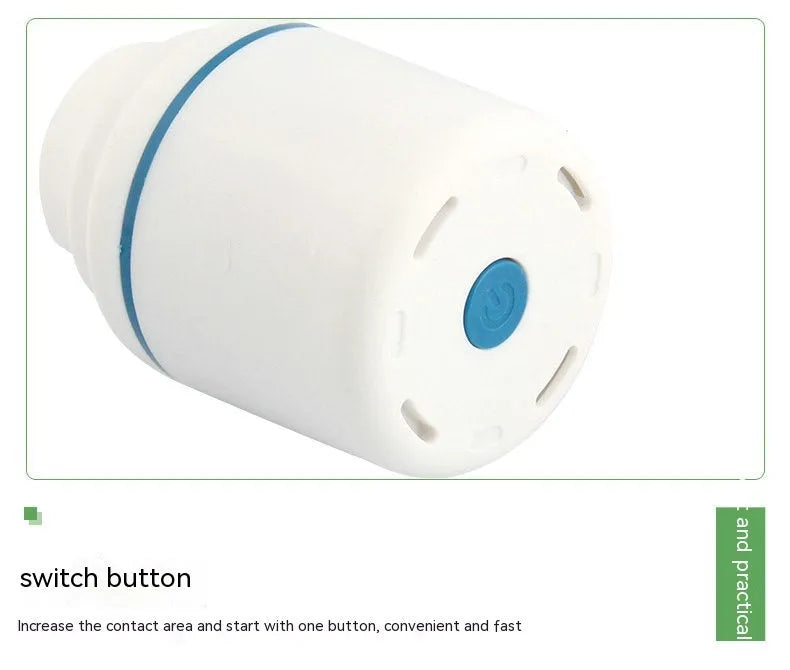 White plastic electric suction pump for buggy bag vacuum, available in 26mm, 32mm, and 38mm diameters.