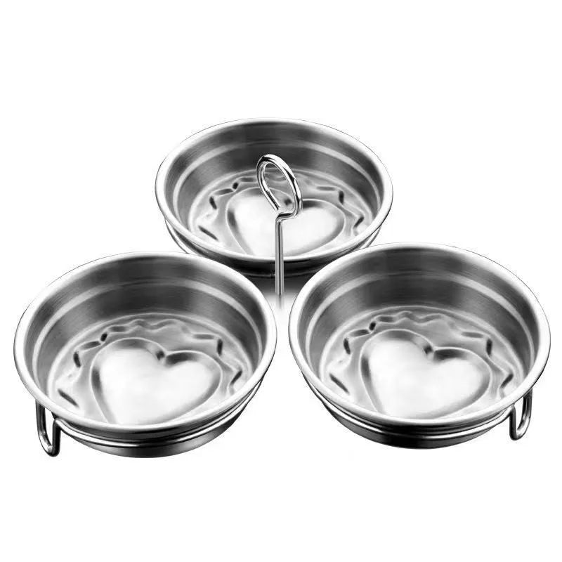 Heart-shaped stainless steel mini egg steamer for boiling single eggs