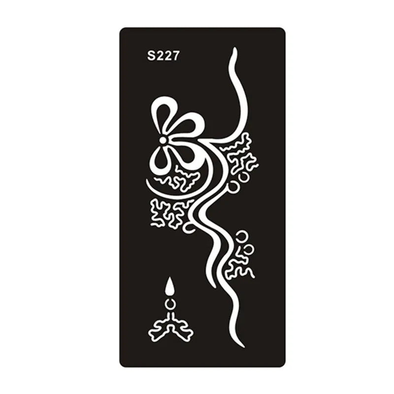 Sheet of hollow geometric pattern temporary tattoo stickers in various colours on water transfer paper.