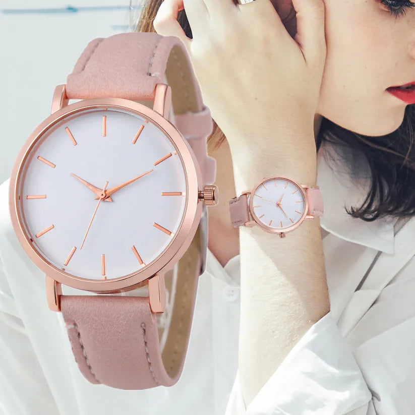 35.5mm square quartz watch with PU leather strap in one of thirteen colours.