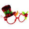 Christmas novelty glasses frame with Santa Claus design on white background
