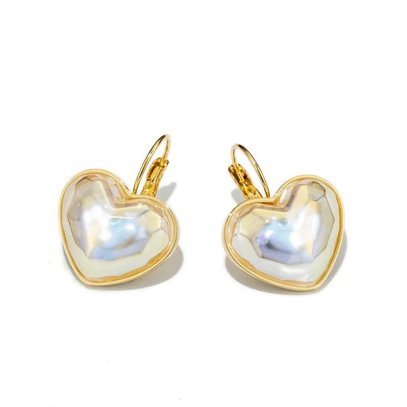Gold-coloured alloy ear clips for women's summer casual wear
