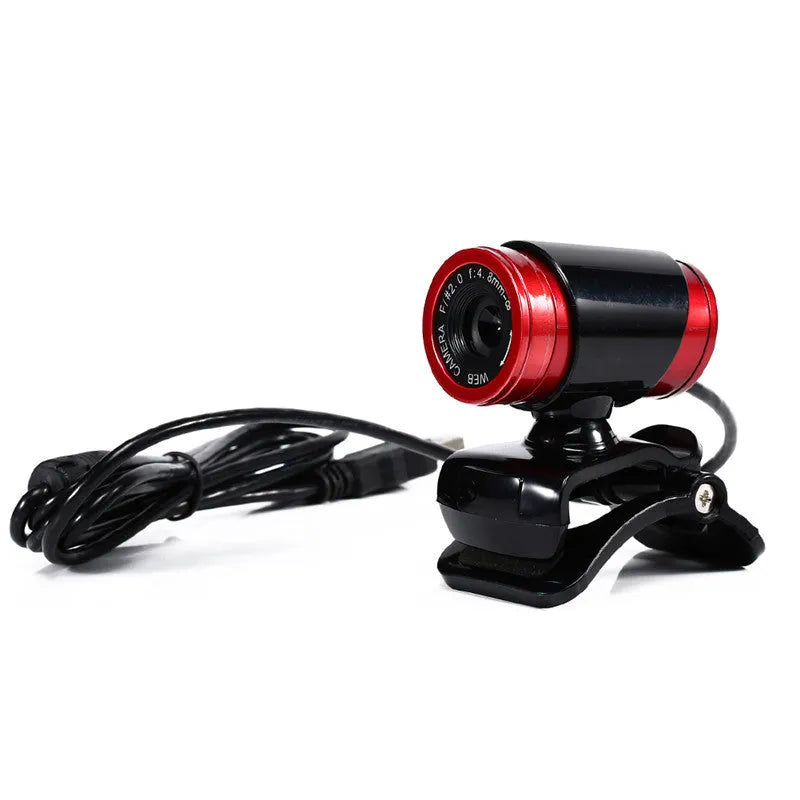 HD computer camera 12MP webcam with adjustable mount, manual focus, and sound-absorbing microphone for laptops and desktops