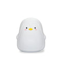 Penguin night light in silicone and ABS, 118x110x132mm, white light, USB rechargeable 1200mAh