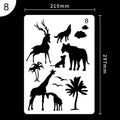 White plastic drawing stencil set with multiple pattern options for sketching and tracing