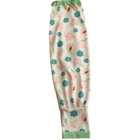 Printed ice silk UV protection oversleeve gloves with elasticated cuffs in floral and solid colours