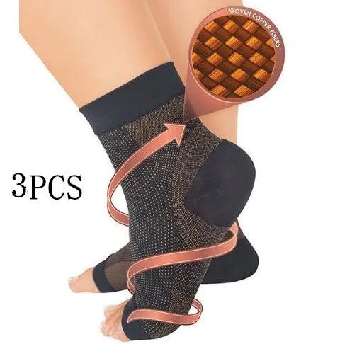Compression foot sleeve for men women anti fatigue ankle support breathable nylon moisture wicking