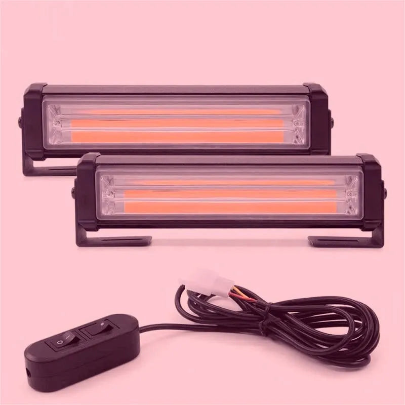 Yellow Drag Two Middle Net vehicle strobe light with aluminium alloy housing and 160mm dimensions