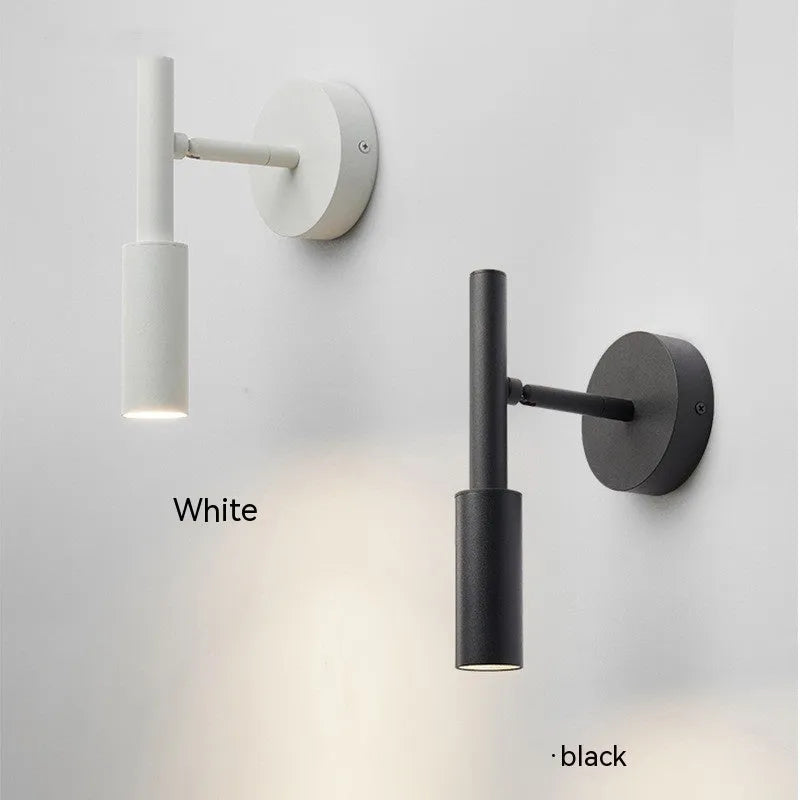 Modern wrought iron wall lamp in black or white with three light options