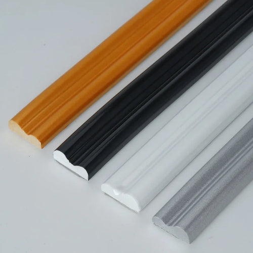 Flexible PVC background wall shaping frame with self-adhesive edge banding in four colour options