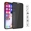 Black tempered glass anti-peeping screen protector film for iPhone models