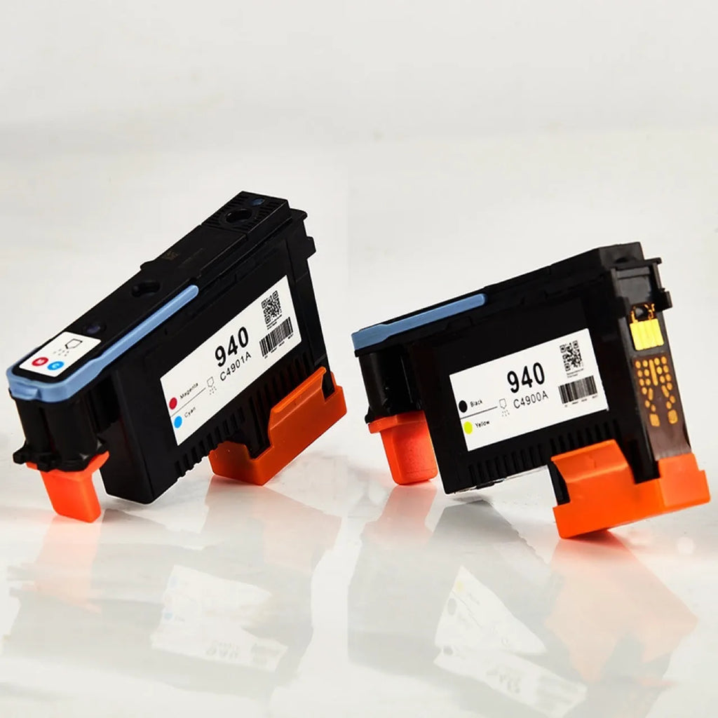 HP940 compatible C4900A C4901A replacement printing nozzle sprinkler head, black and yellow, approx 10x5x3 cm.