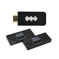 4K HDMI video game console with two wireless controllers and USB cable in colour box packaging