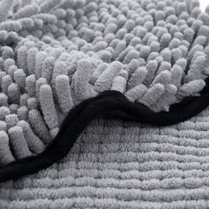 62x23cm pet bath robe towel in blue, grey, purple, and red colour options