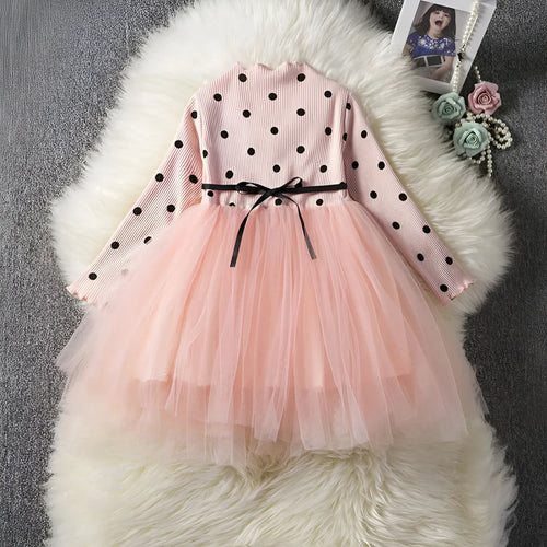 Baby girls long sleeve tutu lace dress in black pink white colours for christening and birthday parties