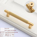 Modern European style brushed brass aluminium furniture handle with four hole spacing options