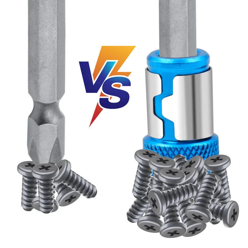 Light blue magnetic ring screwdriver bit with high carbon steel construction and metric Type 0 slotted tip