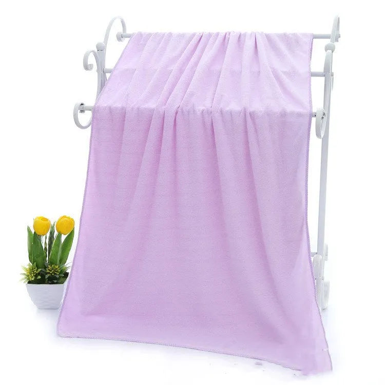 Absorbent microfiber bath towel 70x140cm in Dark Blue colour weft knitted superfine fibre