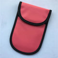 Black 20x10cm Faraday pouch for car key fobs and electronic devices with signal blocking protection