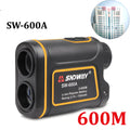 Outdoor handheld golf laser rangefinder showing compact design with display screen