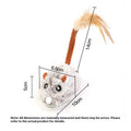 Electric interactive cat toy with rotating pole and moving plush mouse in dark grey, pink, or purple colours