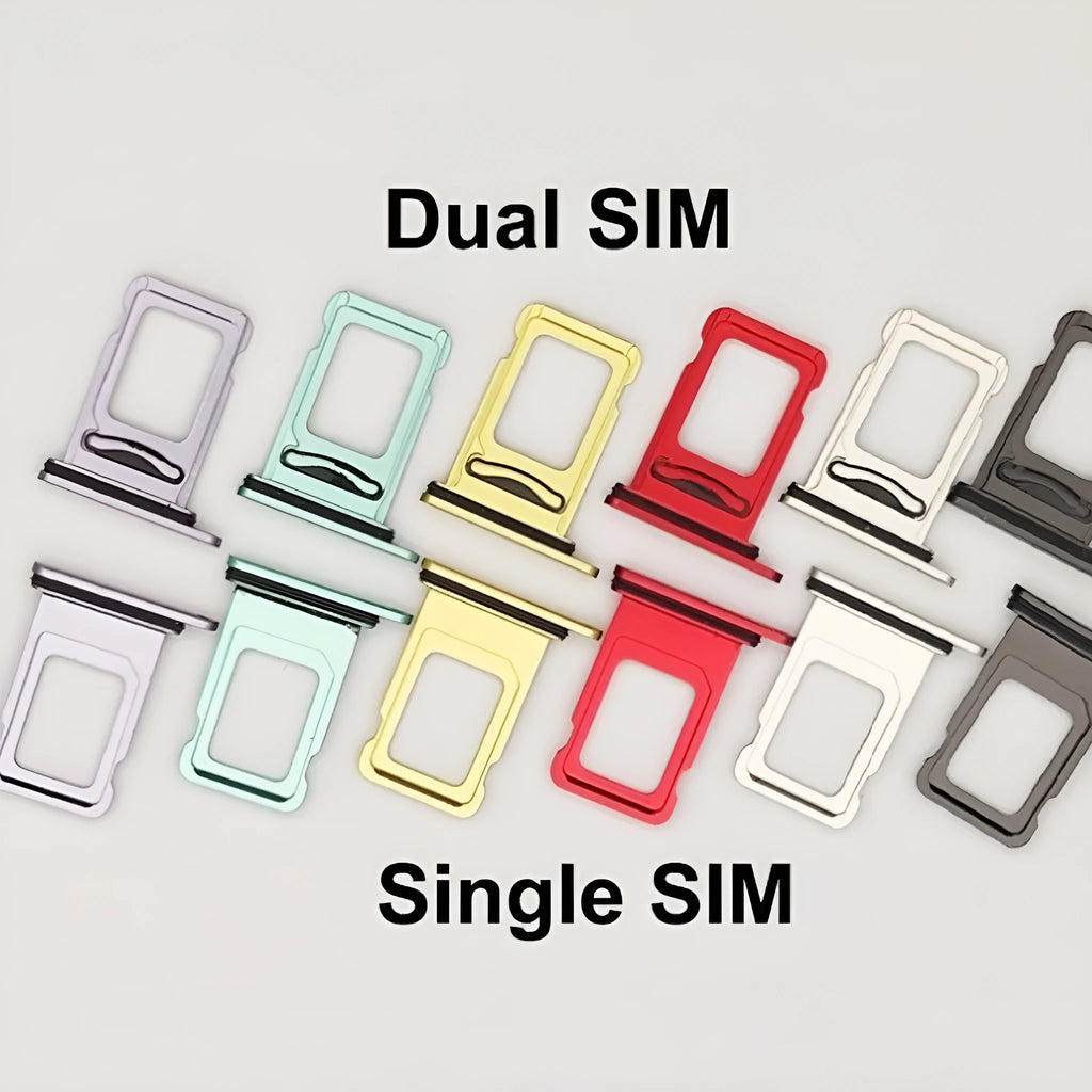 Aluminium alloy SIM card tray for Apple iPhone with electroplated finish and SIM card slot cutout