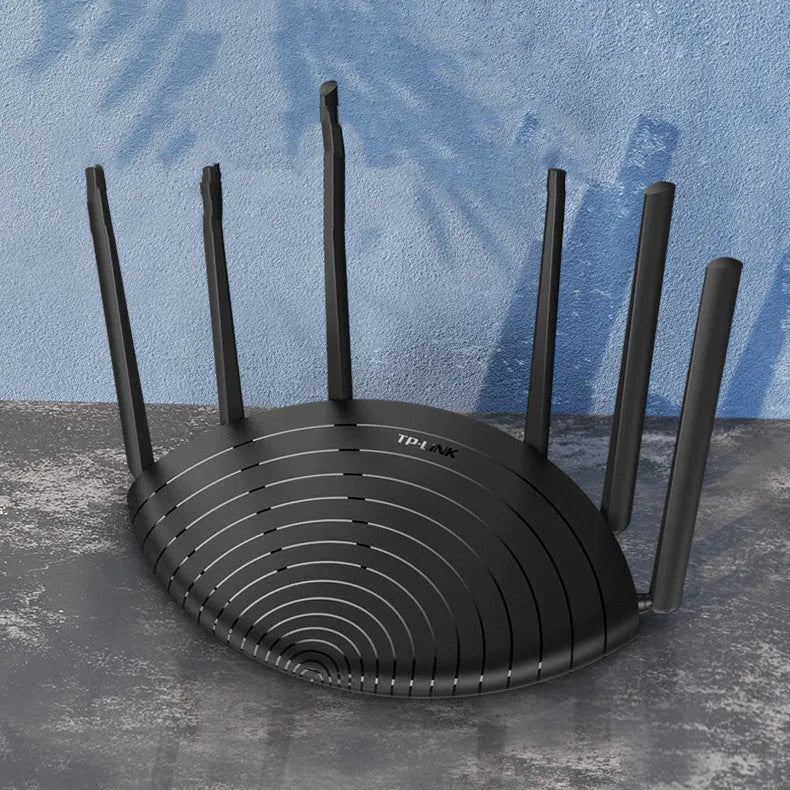 TL-WDR7661 gigabit wireless router with AC1900 dual-band Wi-Fi and compact black design