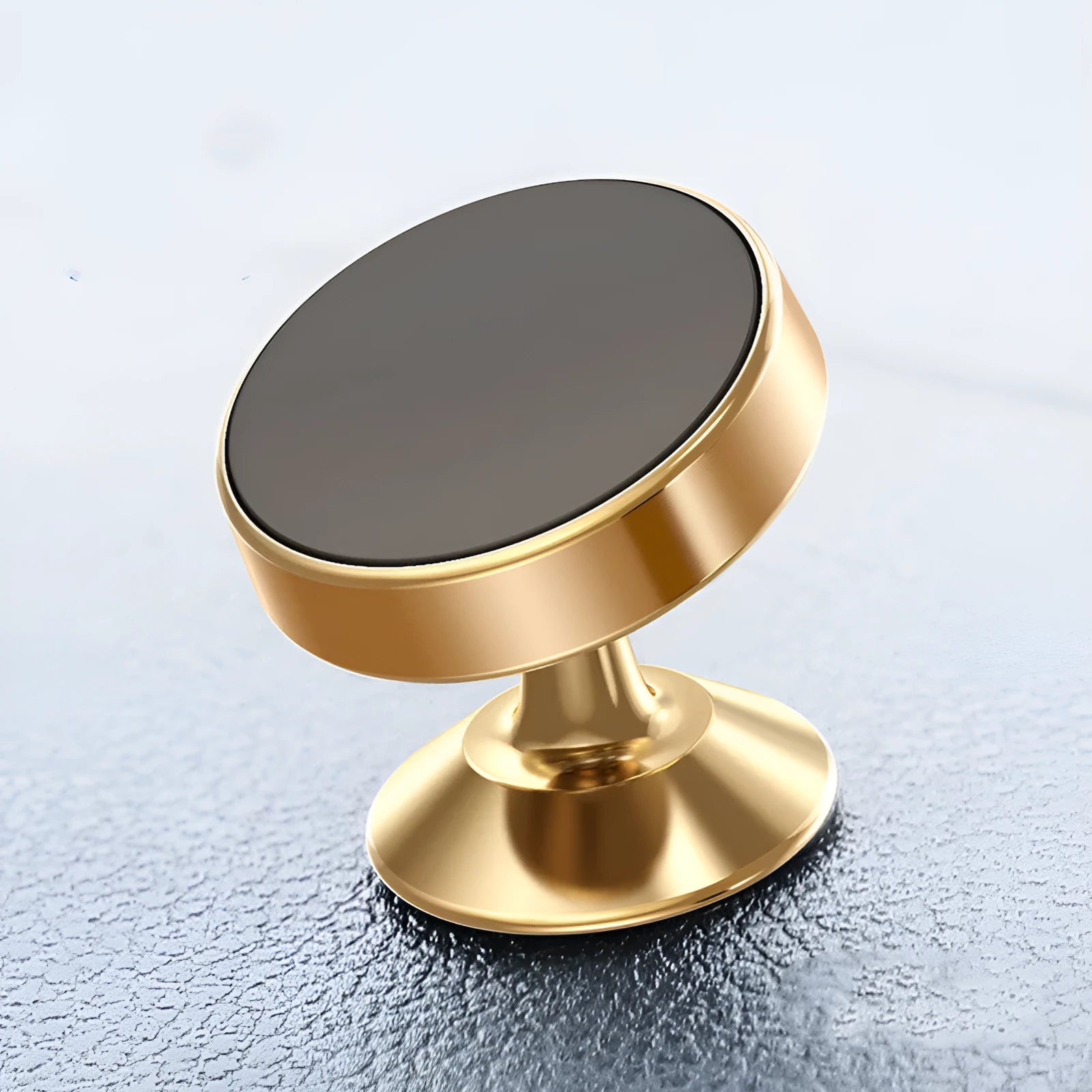 Aluminium alloy magnetic car phone holder with CD texture in black, gold or silver colours