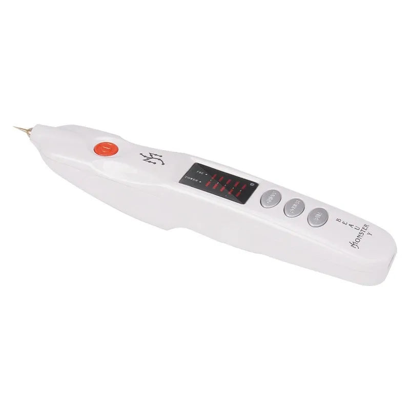 White multifunctional beauty instrument with ABS body, 5+ gears, and EU or US plug option.